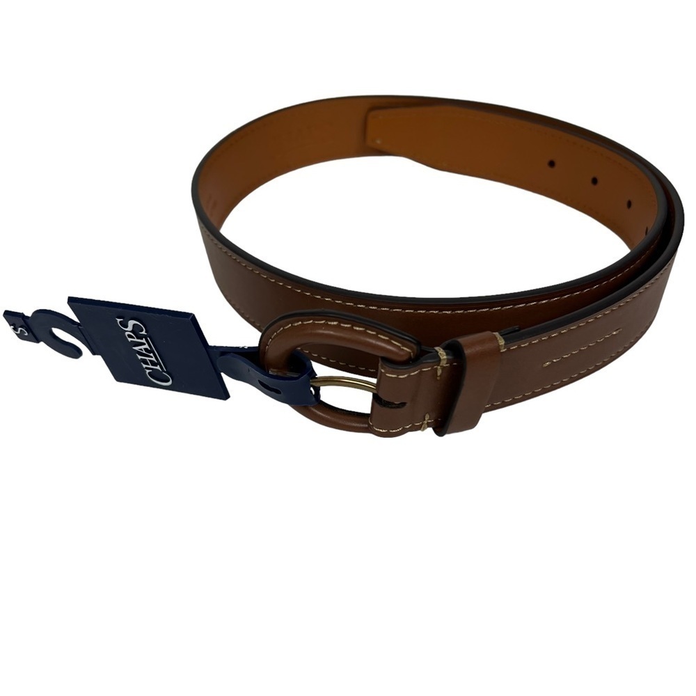 NWT CHAPS Men’s Casual/Dress Belt Sz Small Color Brown Man-Made 38”x 2”